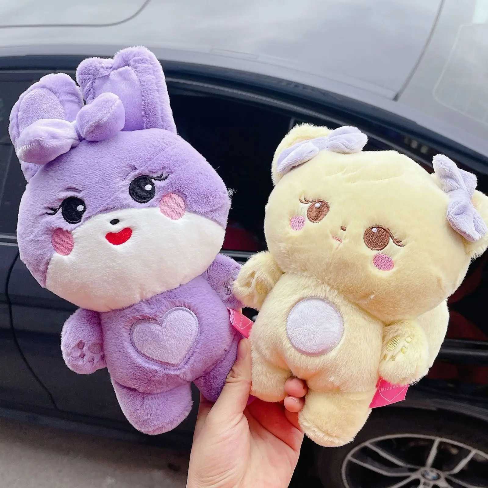 20cm Black and Pink Kpop Plush Doll JISOO JENNIE ROSE LISA World Tour Bornpink Pendants Stuffed Plushie Toy Pillow for Fans Gift Y240801