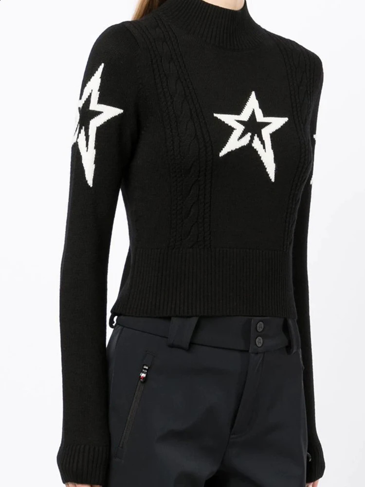 Y2K Womens Sweater Hip Hop Street Wear Long Sleeve Pullover British Flag Winter Harajuku Knitted Top Casual Loose Large 240809