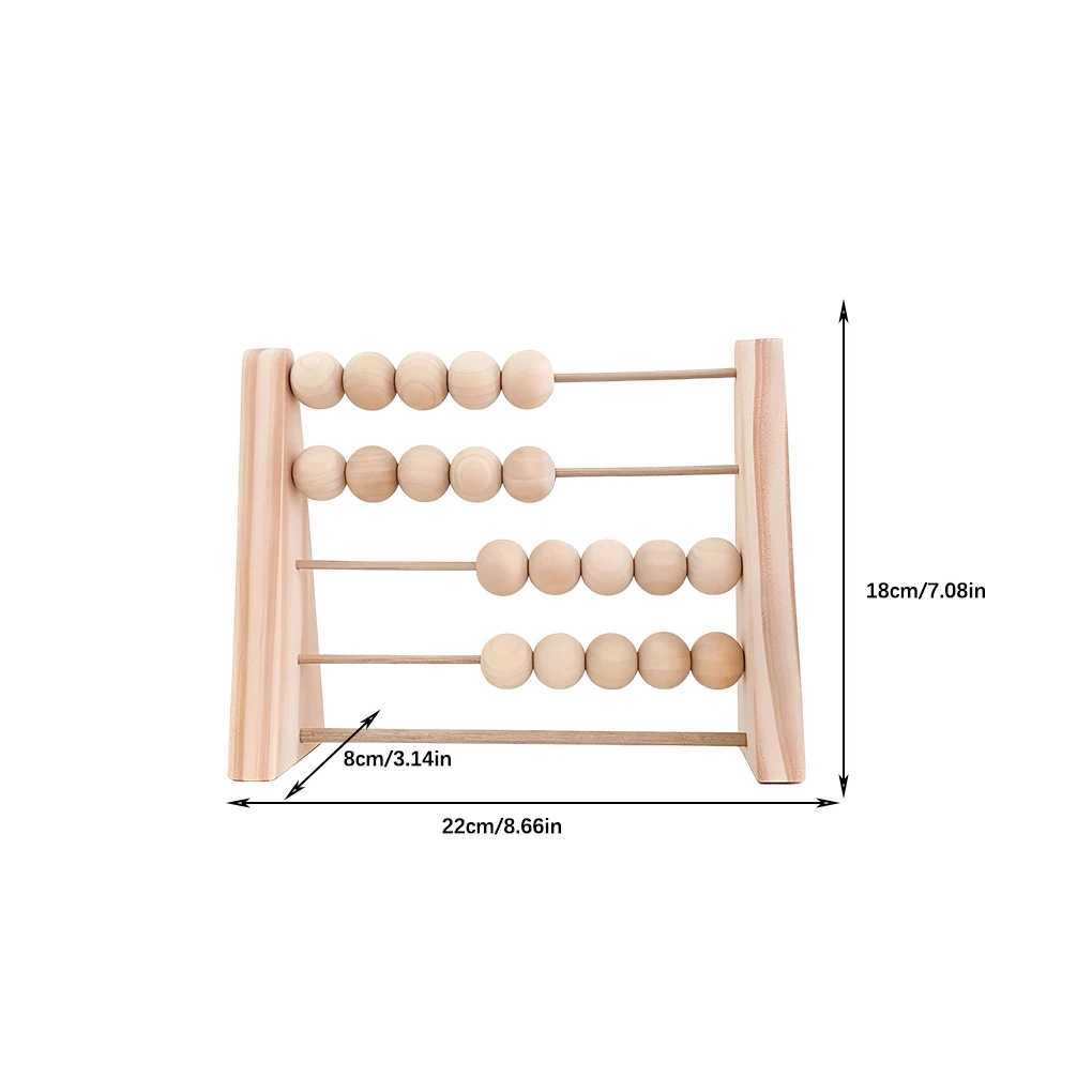 Wood Abacus Toy for Kids Room Desktop Decoration Baby Early Learning Math Educational Toy Natural Wood Nursery Decor Y240801