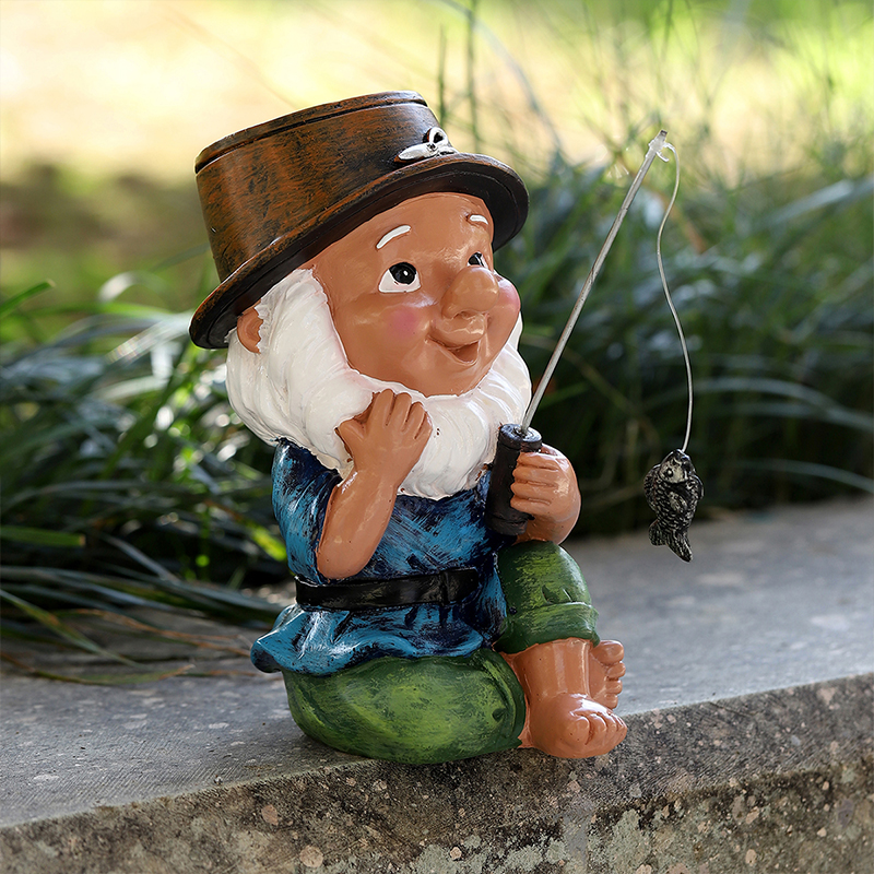 Fishing Old Man Statue Resin Crafts Garden Decorations Spot Garden Decoration Patio Arrangement