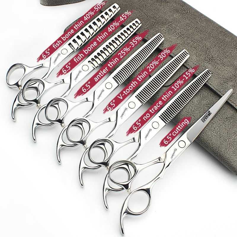 New Arrival ASHADOW 6/6.5/7.5 inch hair clippers professional Japanese hairdressers slimming shears Z241213