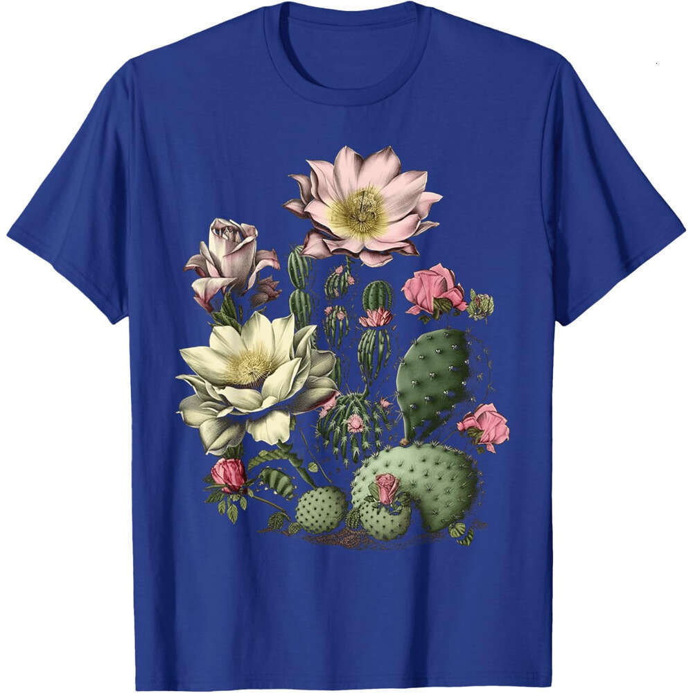 T shirt Mens Cactus Succulent Plant Retro Cacti Botany Botanical Graphic T-Shirt shirts tshirt graphic tee Casual tops summer clothes Short sleeve Fre