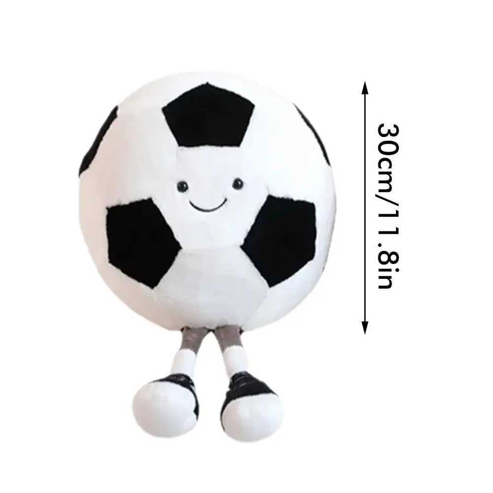 Fluffy Soccer Balls Stuffed Toy Football Basketball with Leg Cartoon Plush Pillow Soft Stuff Soccerball Gifts for KidsM240801