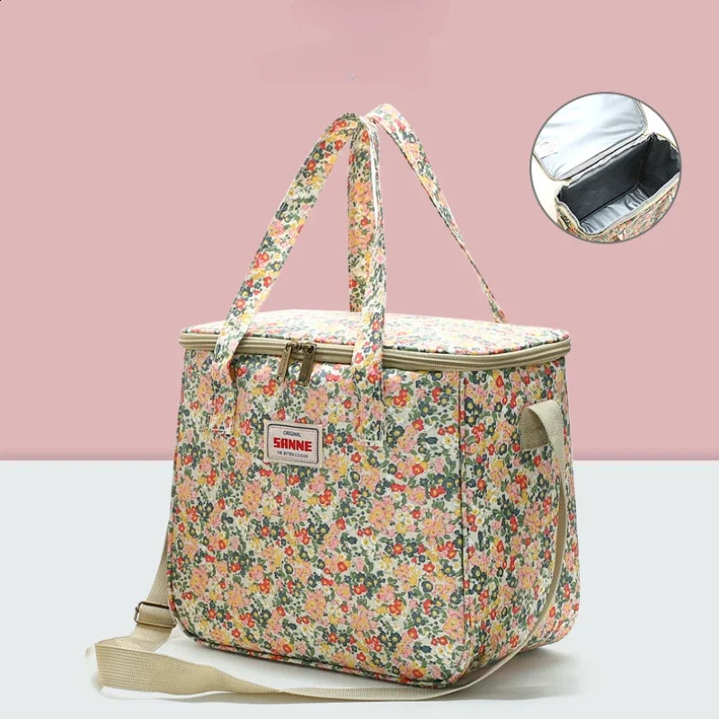 Camping Picnic Portable Handbag Thermal Waterproof Student Storage Bag Food Drinks Isothermal Pouch Trips Outdoor Cool Utensils 240819