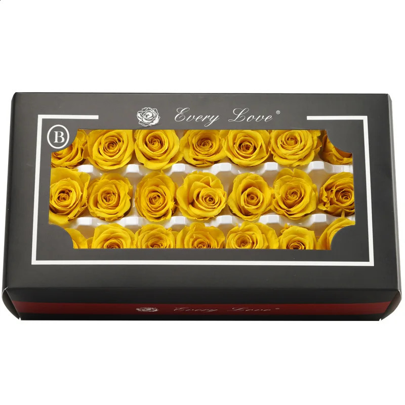 21pcs Grade B 23CM Natural Preserved Mini Roses Heads Beauty and the BeastForever Rose for WeddingPartyDIY Gift 240731