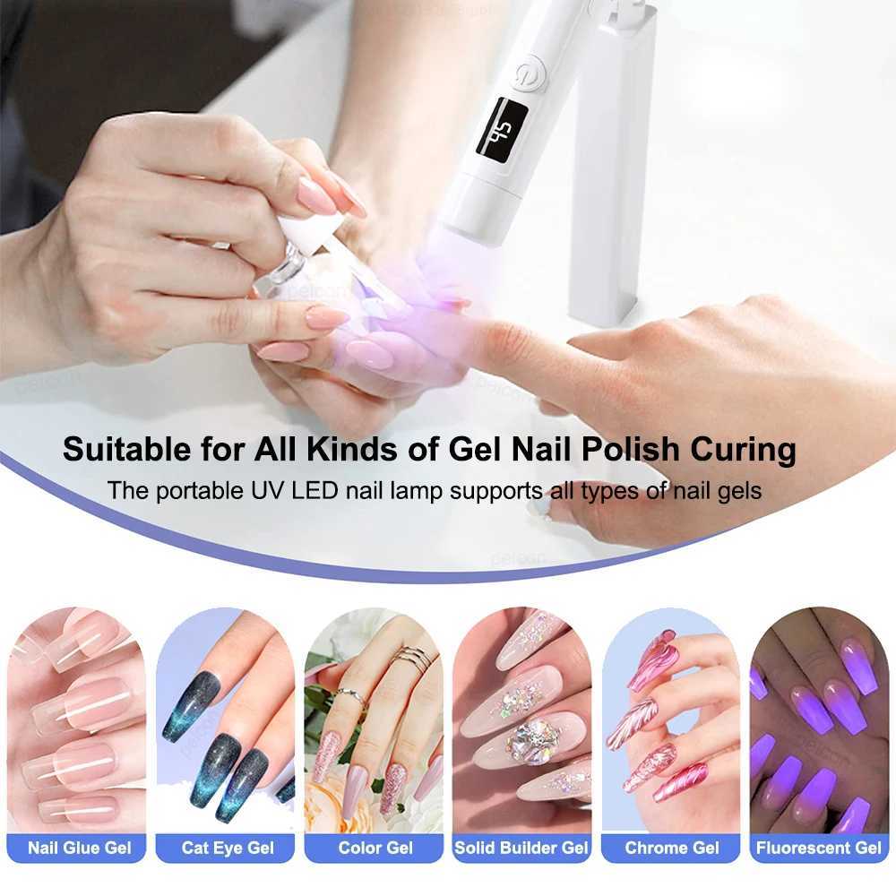 UV LED Nail Lamp Portable Nails Dryer Stand Lamp Mini UV Light For Nails Manicure LED Lamp Professional Nail Drying Lamp Y240801