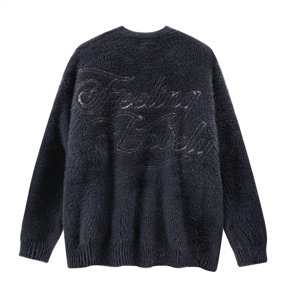 Schoolgirl Y2K Harajuku Goth Angel Print Sweater Long Sleeve Jumper Oversize Knit Autumn Winter Sweater Casual Men Women Sweater 240812