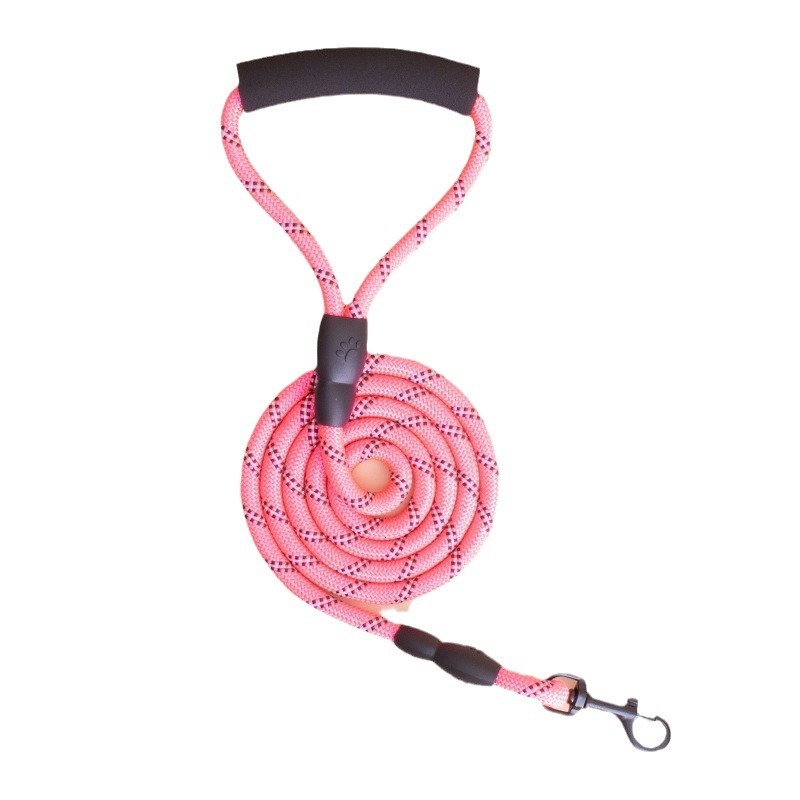Supplies Pet Multi colored Round Reflective Traction Dog Walking Rope