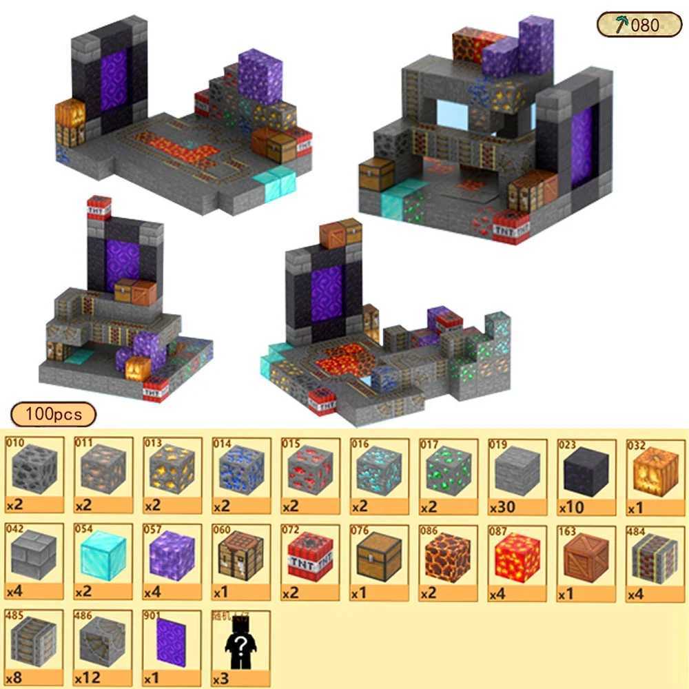 Magnetic Building Blocks Mine World Cube Magnet World Set for Boys Girl Age 3+ DIY Model Children Gift Buildable Sensory Toys TK Y240731