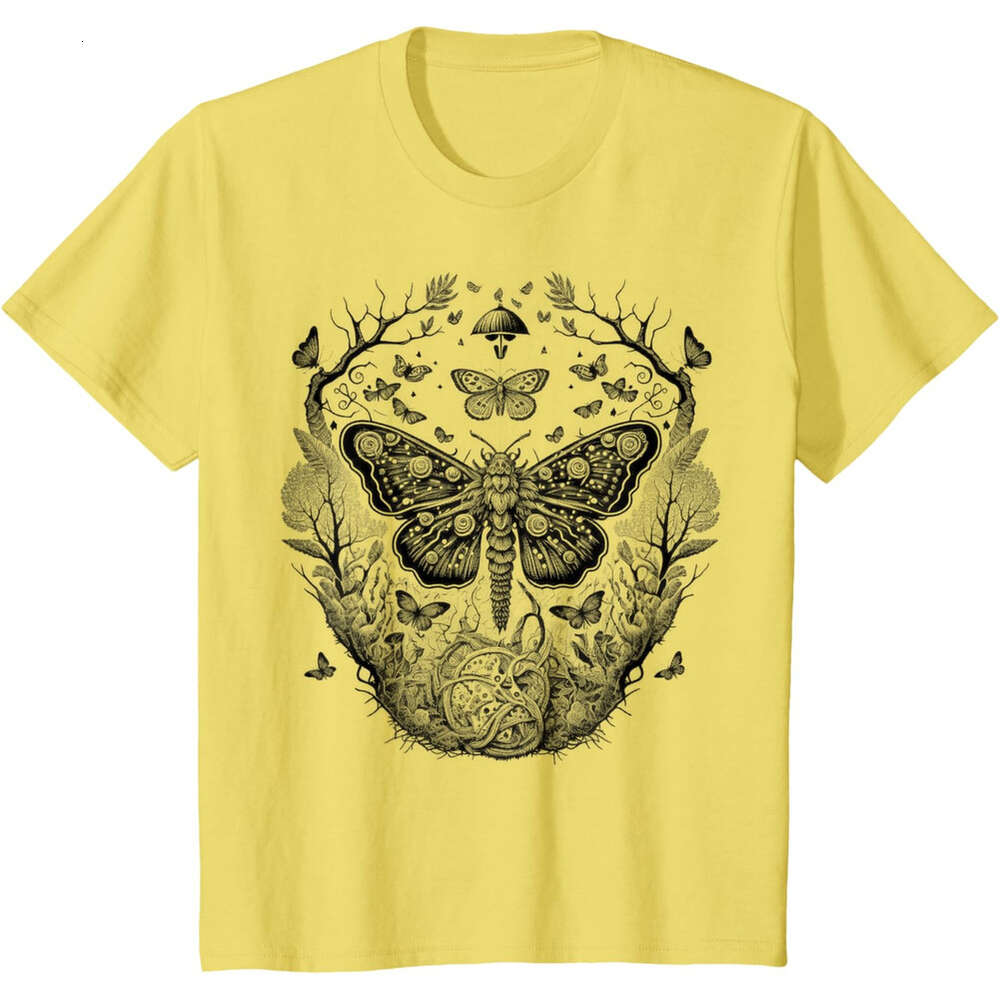 T shirt Mens Womens Cute Fairycore Floral Moth Aesthetic Girls Women Graphic T-Shirt shirts tshirt graphic tee Casual tops summer clothes Short sleeve