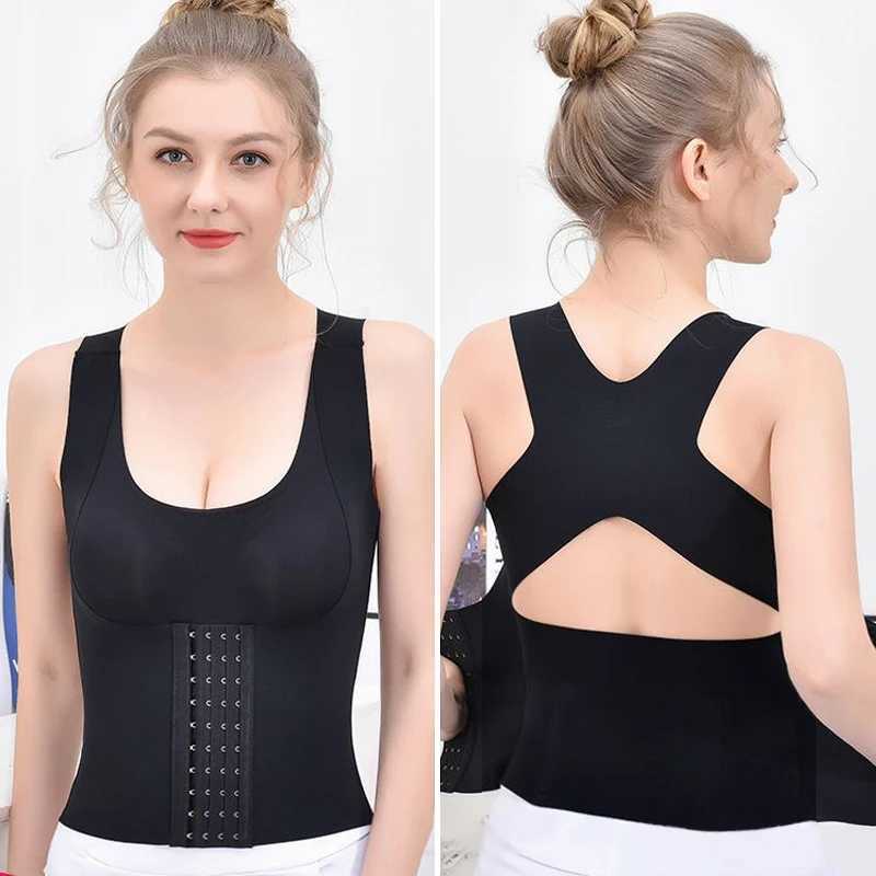 CXZD Women Shapewear Padded Tummy Control Tank Top Corset Slimming Camisole Sheath Body Shaper Bra Posture Corrector Compression W250120