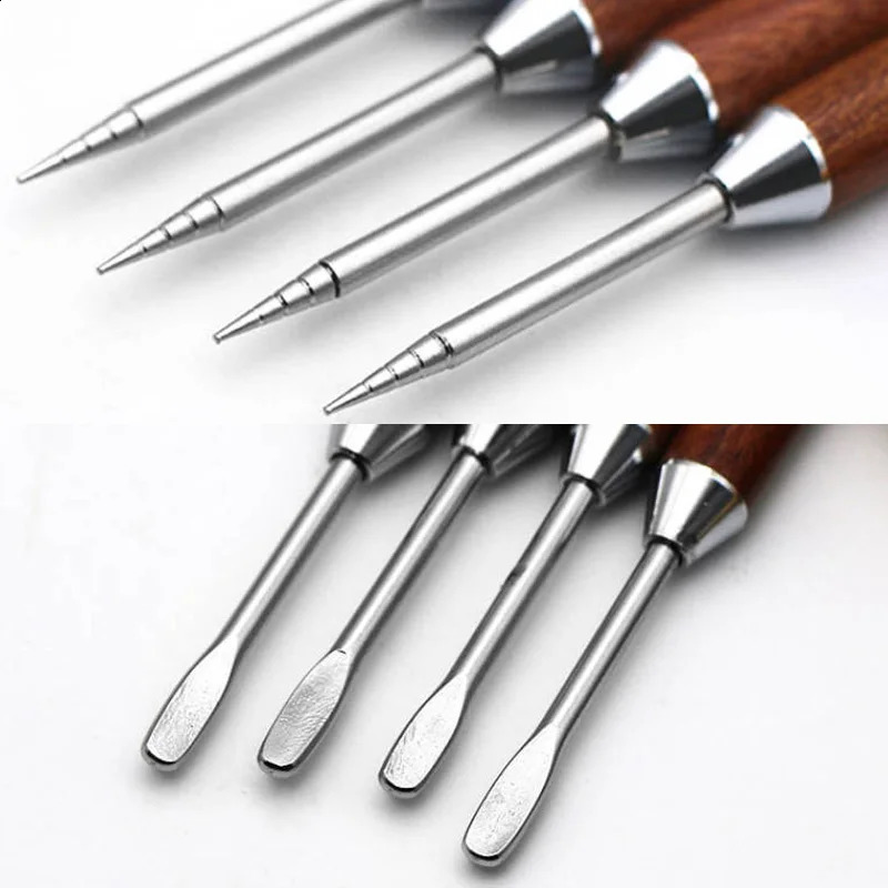 Latte latte art needle coffee art wooden handle stainless steel pen cappuccino espresso art needle barista accessories 240801 - view 6