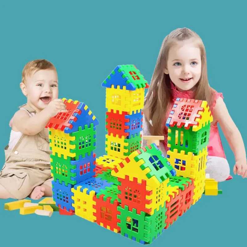 3D Puzzle Games Cubes Toys For Children Wooden DIY Building Blocks Jigsaw Educational Toy Interactive Toys For Kids Y240731