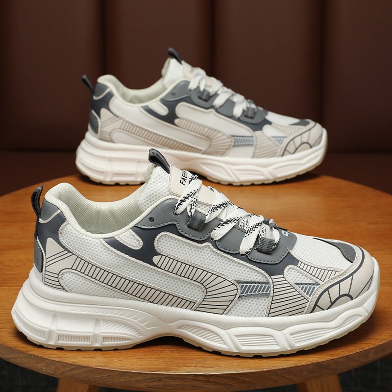 Men Sports Shoes Sneakers Running Shoes New Breathable Thick Sole Fashion Free shipping