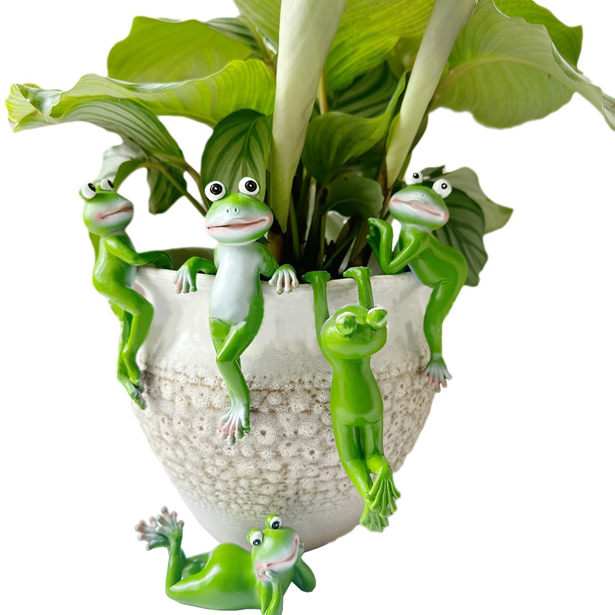 Courtyard bonsai decorative ornaments personalized cartoon frog hanging creative animal resin ornaments