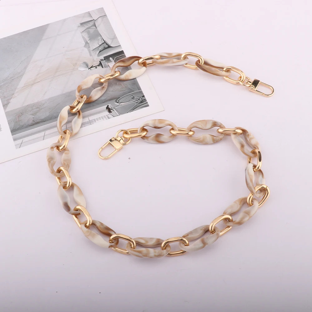 Acrylic Chain Resin Bag Fish Bone Handmade Shoulder with Hanging Neck Jewelry Accessories 240731
