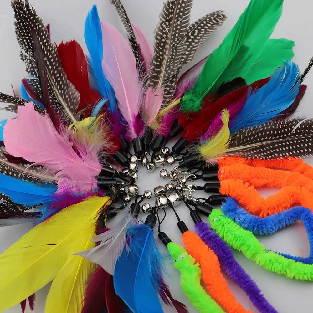 10PCS Replacement Cat Feather ToysNatural Feather Refills for Indoor Cat ToysKitten Cat Having Fun Exercise PlayingXJ2025 - view 3