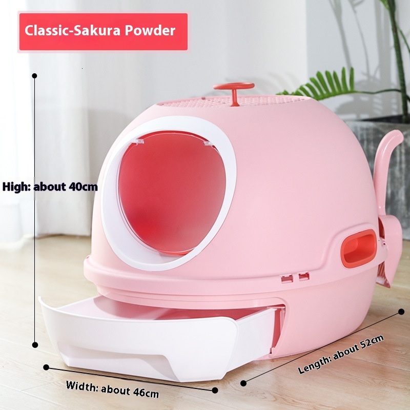 Cat fully enclosed drawer, toilet, basin, odor, deodorization, anti splashing cat litter basin