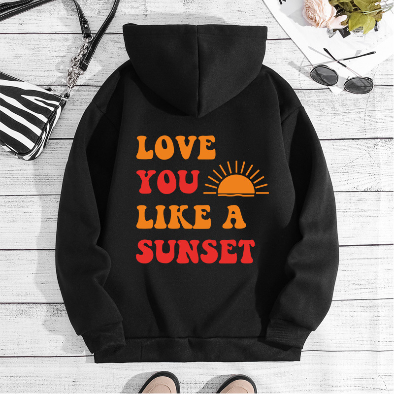 New autumn winter with fashionable lettering printed hooded back collar and plush hoodie for women F8.1#25