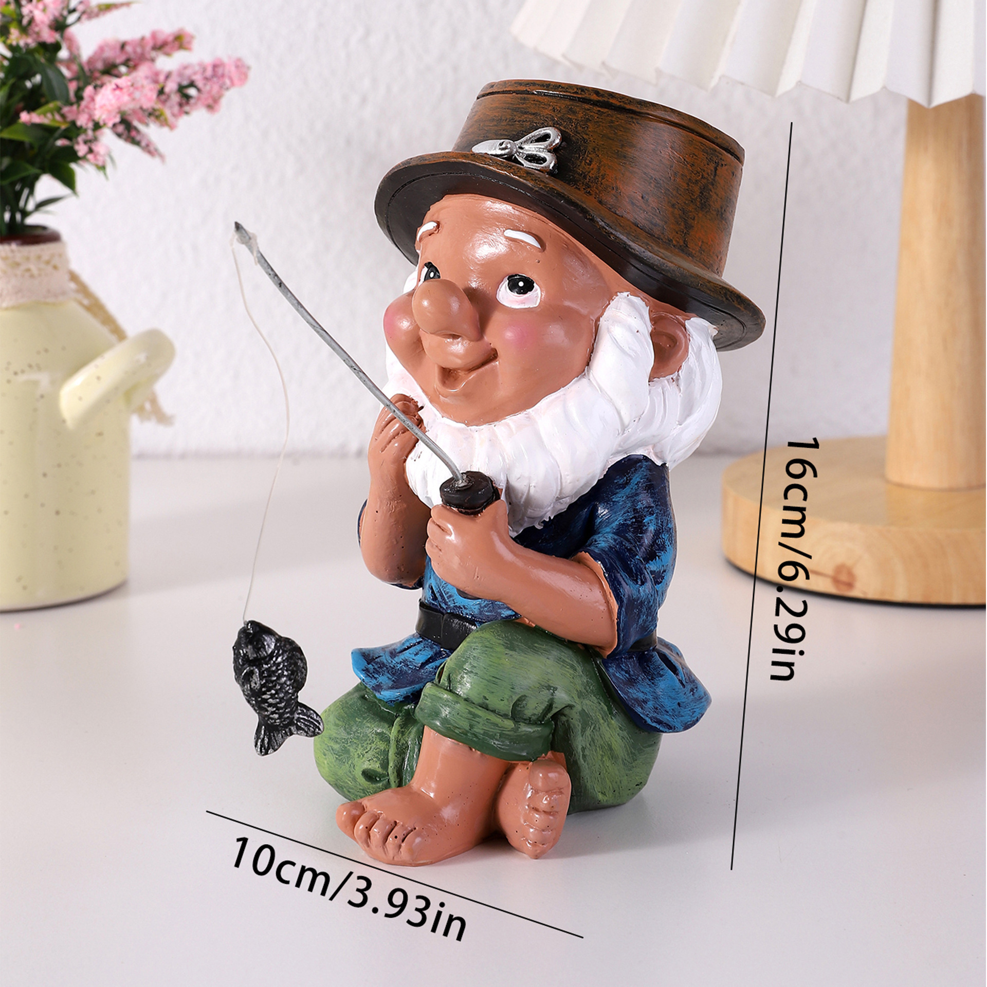 Fishing Old Man Statue Resin Crafts Garden Decorations Spot Garden Decoration Patio Arrangement