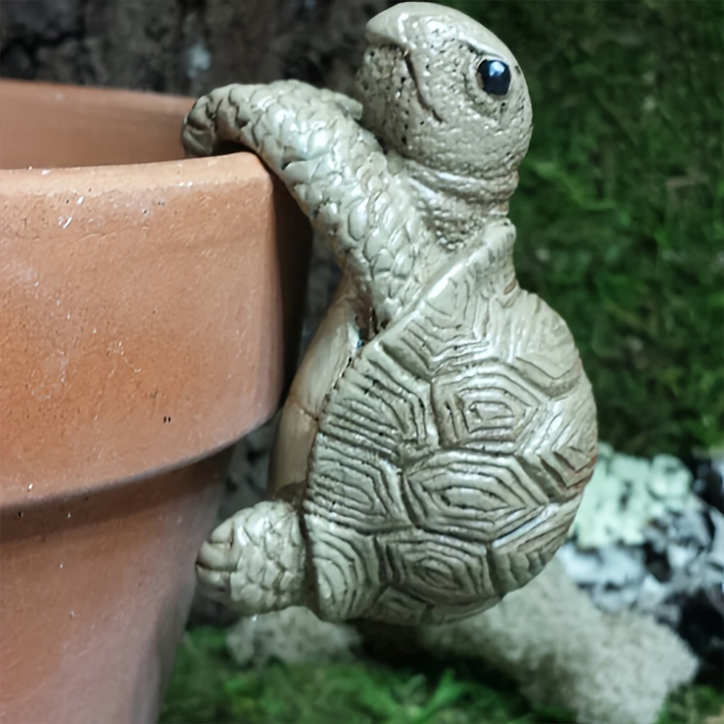 Simulation of marine animals turtle resin sculpture ornaments garden patio flower pot decorations hanging