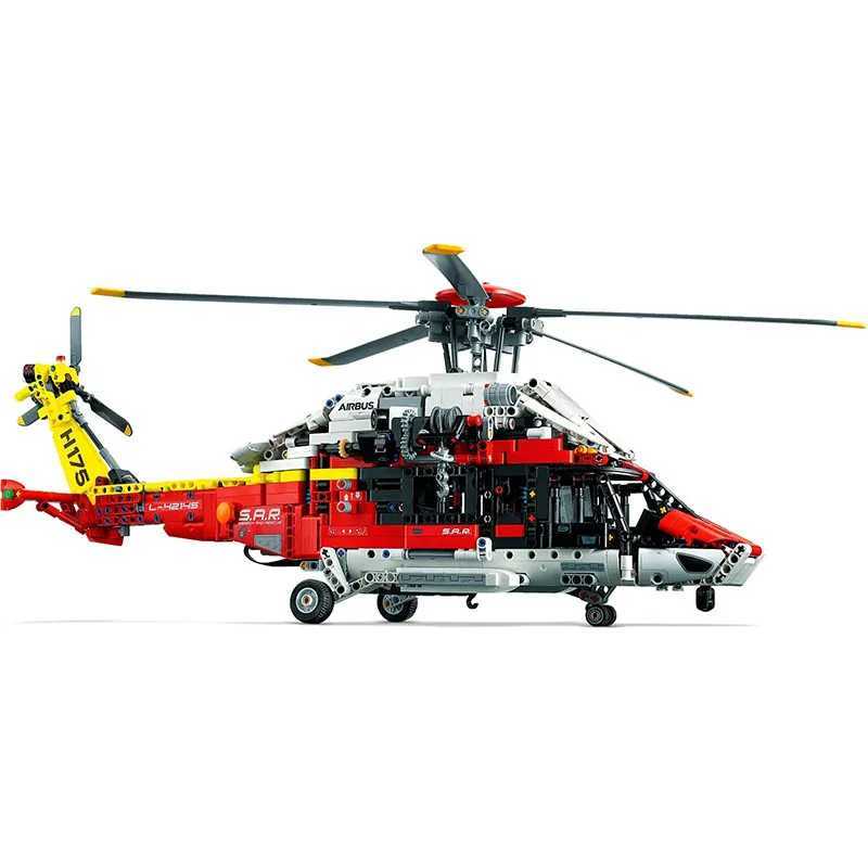 2001PCS Technical Airbus H175 Rescue Helicopter Building Blocks 42145 Electric Motor Assemble Bricks Toys Gifts For Kids Boy Y240731