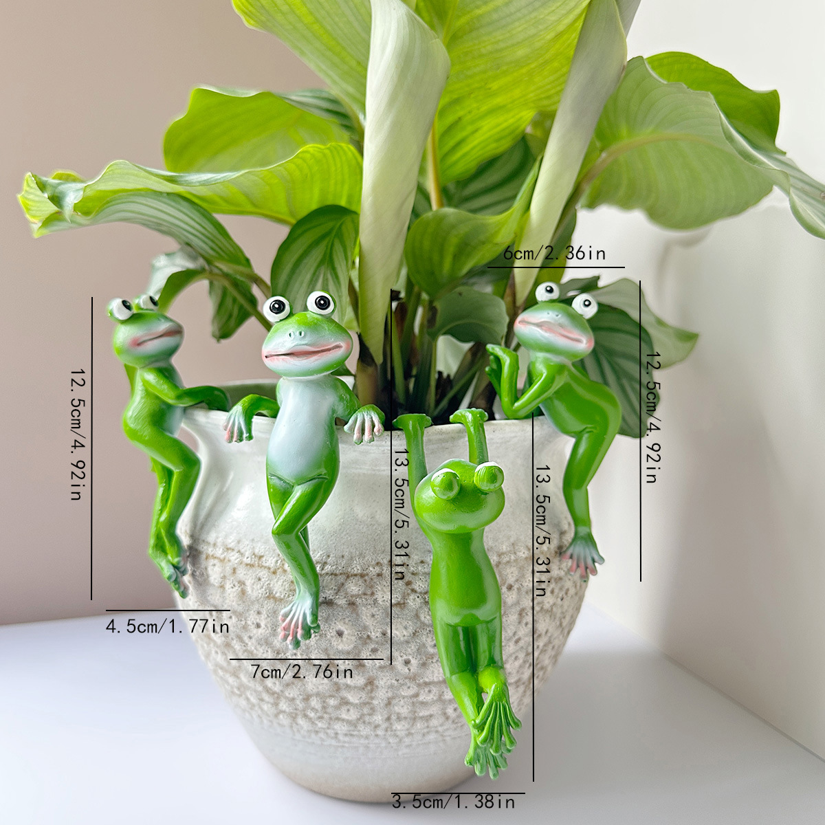 Courtyard bonsai decorative ornaments personalized cartoon frog hanging creative animal resin ornaments