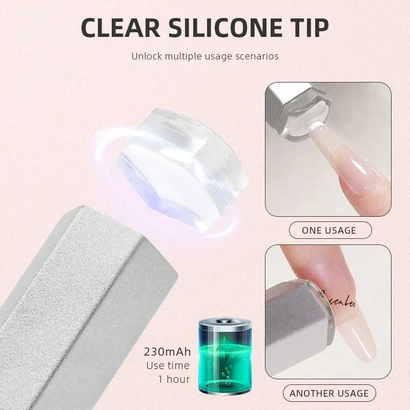 Handheld Nail Lamp Rechargeable Mini Nail Dryer With LED Screen UV LED Nail Lamp Flashlight Pen USB Professional Nail Equipment Y240801