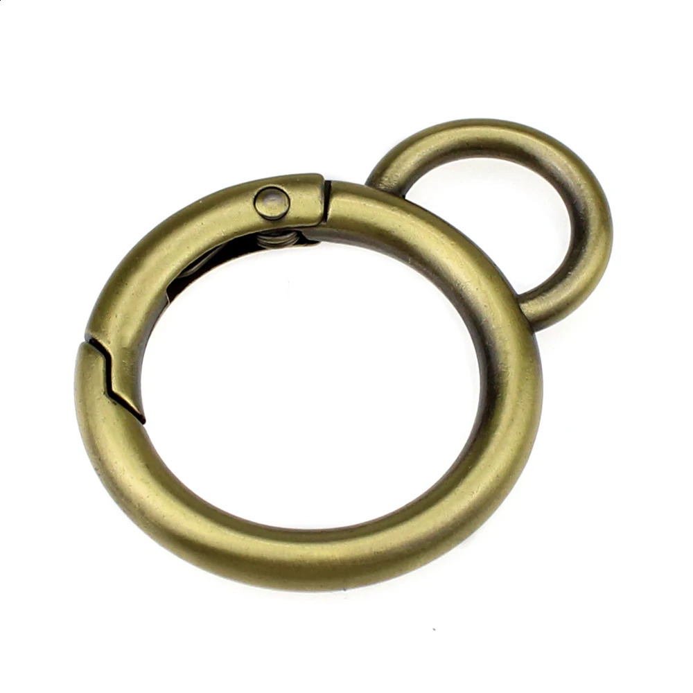 50Pcs Metal Double Circle Snap Hook Spring Gate O Ring Trigger Clasp for Leather Craft Bag Strap Belt Connecting Hardware Access 240731
