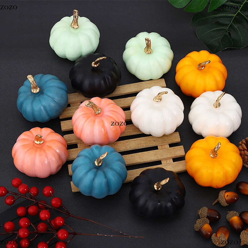 Mini Artificial Pumpkin Foam Pumpkin Ornament Simulation Vegetable DIY Craft Halloween Thanksgiving Decor Home Party Decoration