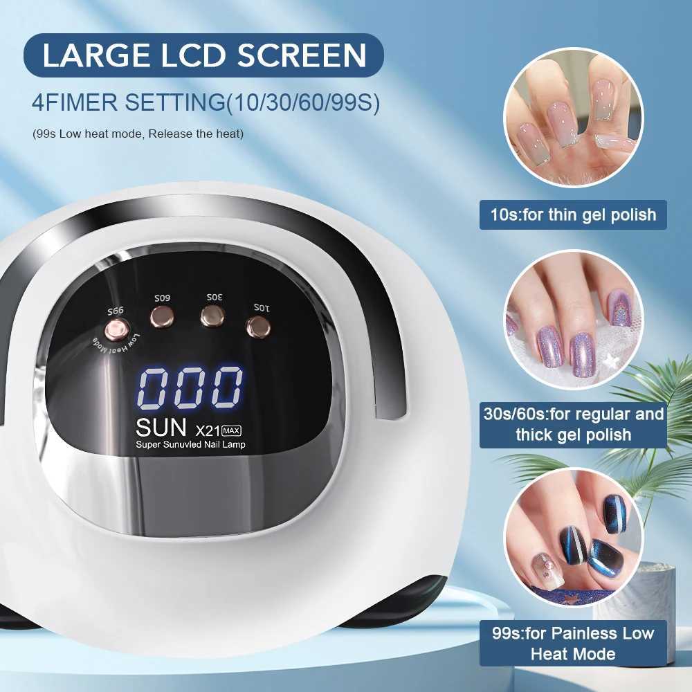 320W Professional UV LED Nail Lamp for Nails Gel Polish Curing Lamps With Large Touch Screen UV Nail Dryer Light with 72 LEDs Y240801