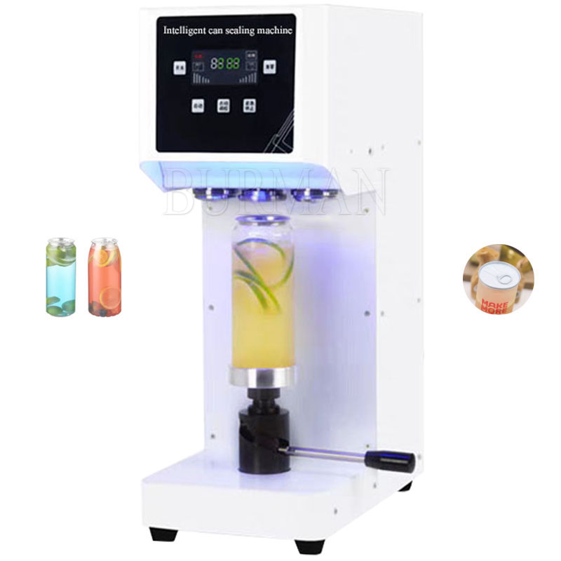 Commercial Automatic Tin Can Sealing Machine Soda Sealer Cup Body Rotation Aluminum Beer Bottles Pet Jar Cans Seamers