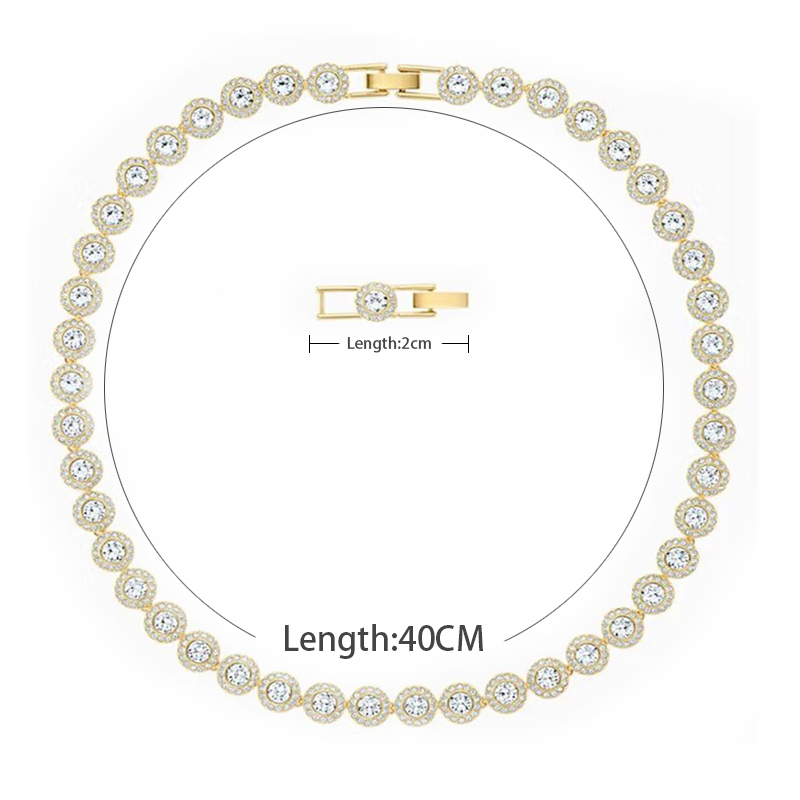 classic tennis bracelet for women plated sier gold necklace navy blue Austria crystal dia bracelets designer jewelry woman men gift