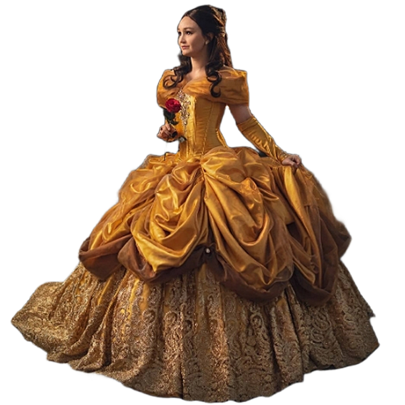 Vintage Gold Princess Prom Dresses Off The Shoulder Ruched Corset Masquerade Dress For Women 2024 Lace Appliques Floor Length Taffeta Special Occasion