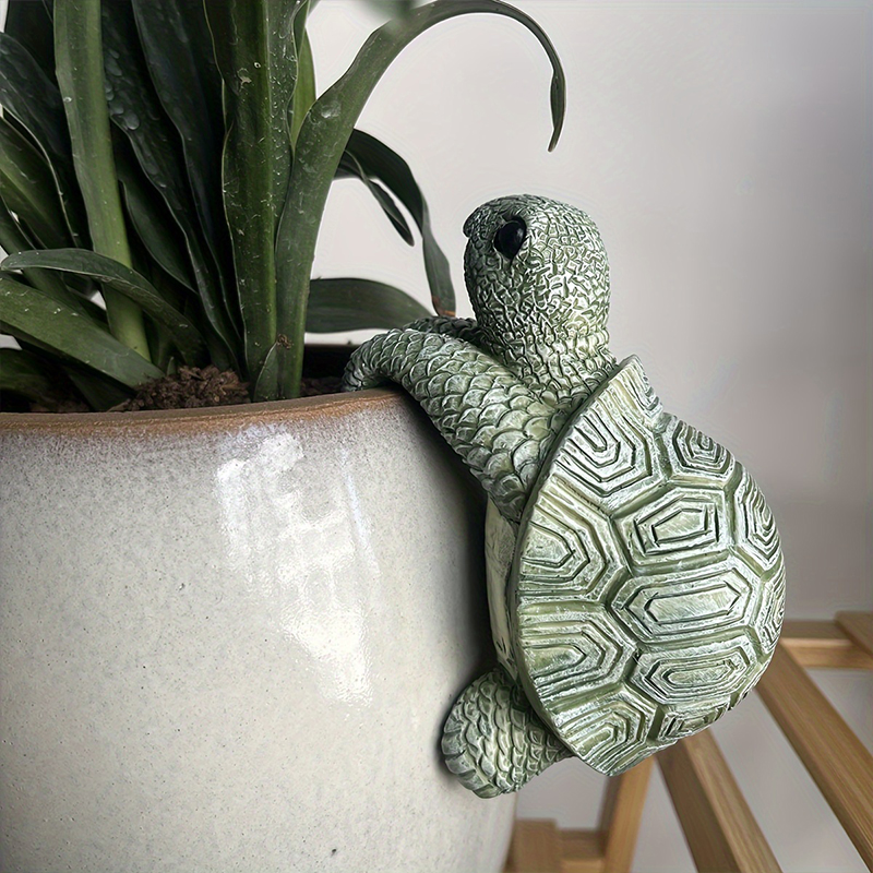 Simulation of marine animals turtle resin sculpture ornaments garden patio flower pot decorations hanging