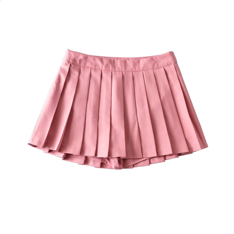 Summer Mini Skirts for Women Harajuku High Waist Skirts Women Korean Fashion Sexy Skirts Retro Wrinkle Skirts Tennis Pink Blue 240729Z