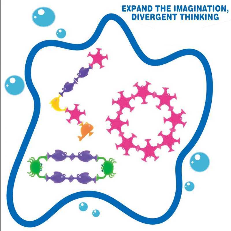 9pcs/set Marine Animals Suction Cup Toys Bath Toys for Kids Ocean Animals Shaped Sucker Window Travel Building Blocks Y240731