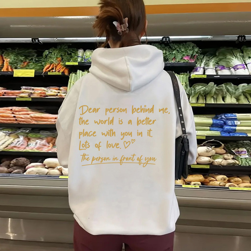 New autumn winter with fashionable lettering printed hooded back collar and plush hoodie for women long sleeves F8.1#30