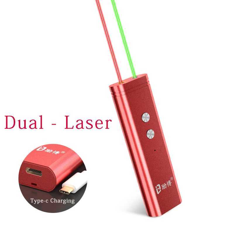 Type-c charging Dual laser point pen 450nm Blue Laser Pointer 532nm Green laser pen 650nm Red Laser B240801