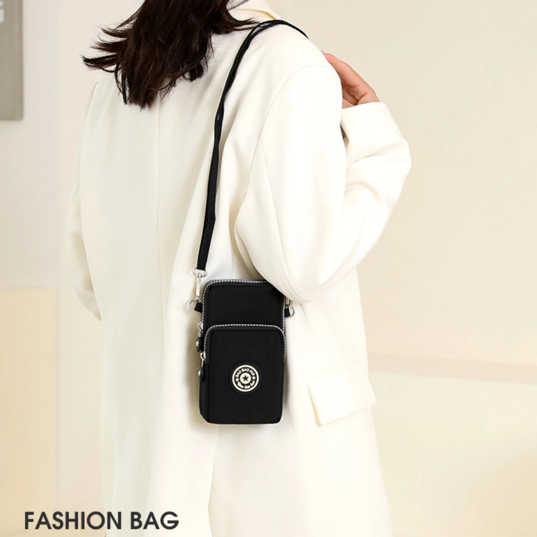 Shoulder Bag Nylon Women Mobile Phone Mini Female Messenger Purse Lady Wallet Small CrossBody Handbag 240731 - view 3