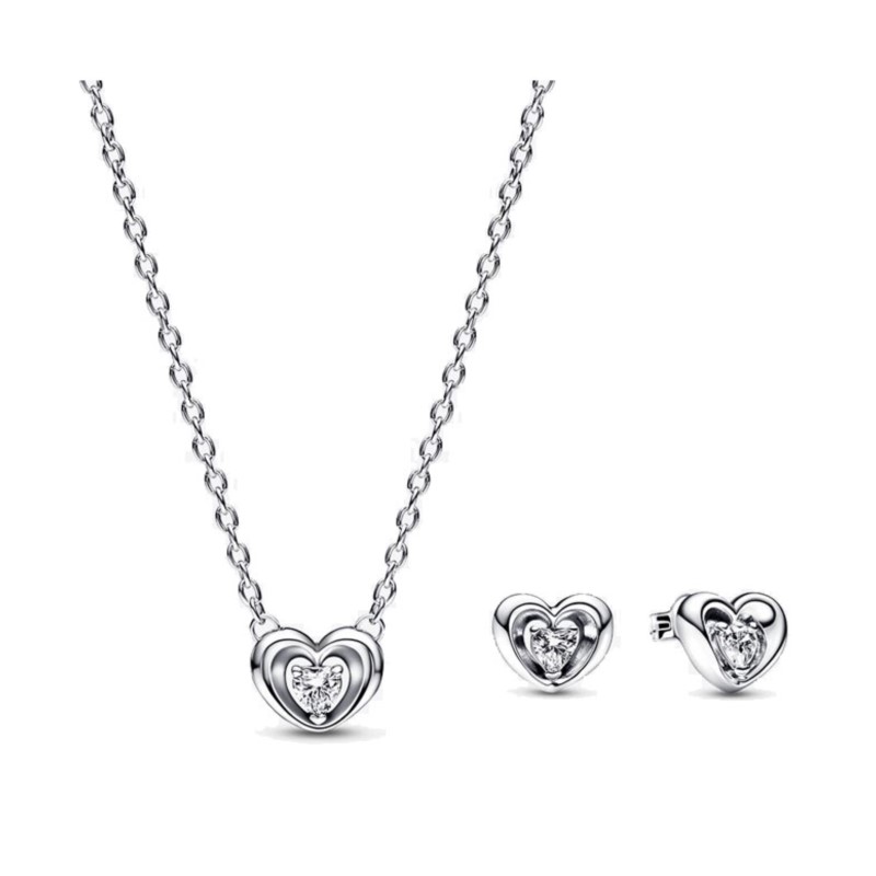 925 Love Mom Necklace And Earrings Set New 925 Silver Jewelery Day Gift Charm Sweet gift for women fashion jewelry