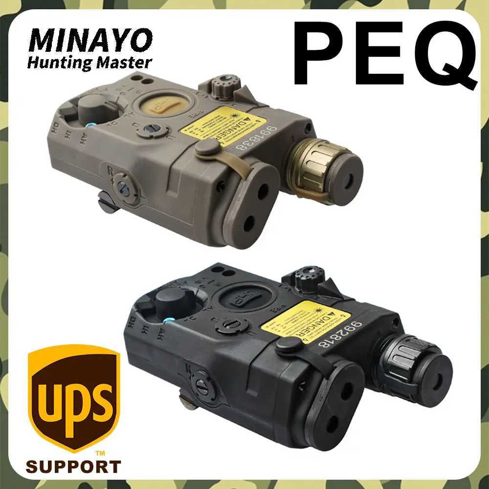 PEQ-15 Visible Red/Green Laser + IR Laser + LED White Flashlight Full Functional for 20mm Rail Tactical Hunting Rifle Gun B240801