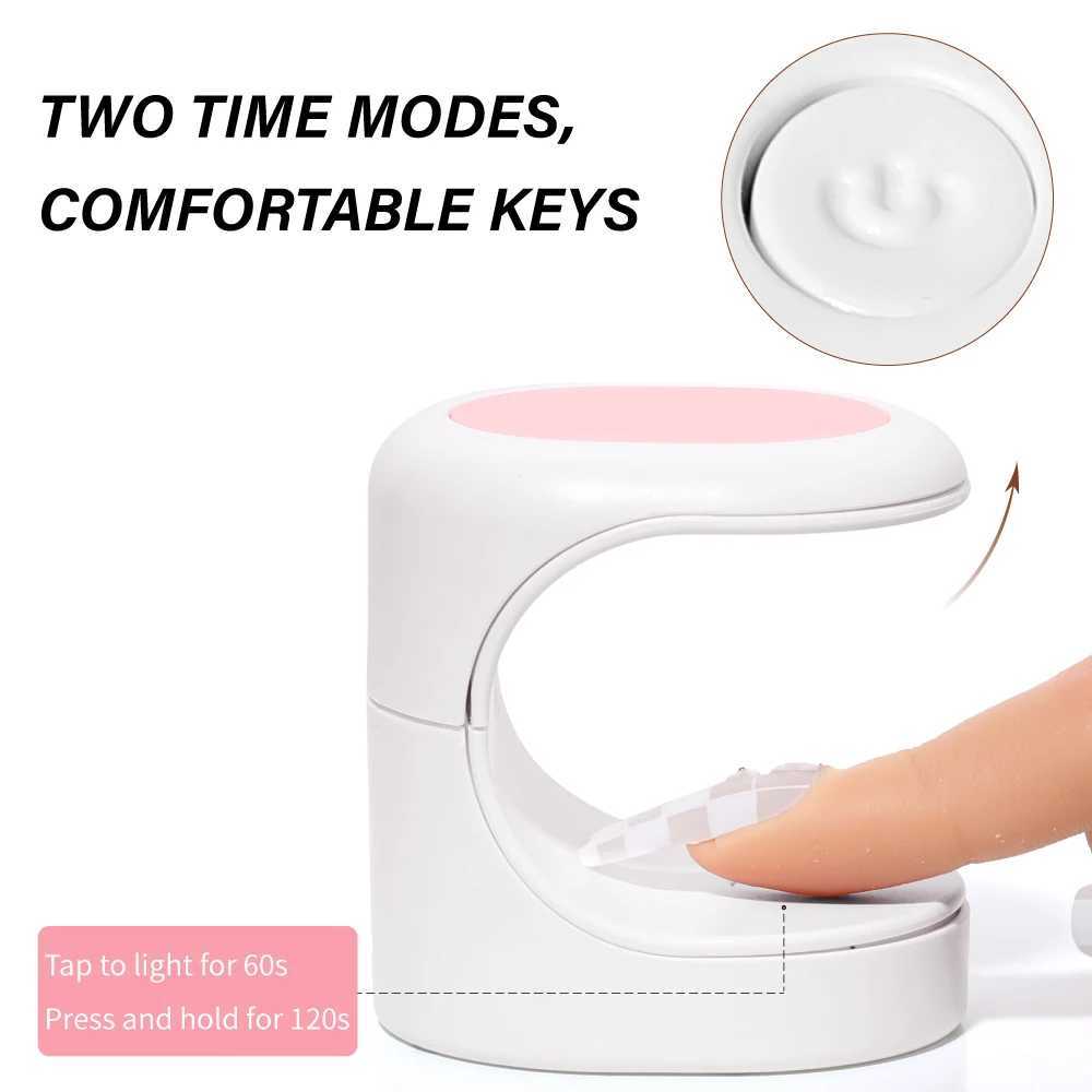 Mini Nail Dryer 30S Fast Dryer Lamp UV LED USB Lamp Manicure Egg Design Machine Single Finger Nail Art Tool Gel CuringCL240731