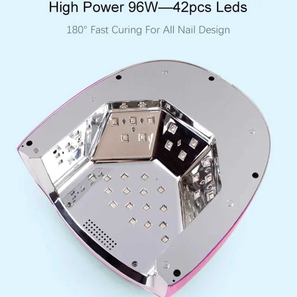 96W Wireless Nail Dryer Rechargeable UV Nail Lamp Dryer for Gel Polish Professional Nail Art Manicure Tools for HomeCL240731
