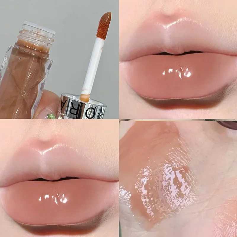 Crystal Pink Nude Mirror Lip gloss transparent moisturizing jelly lipstick durable non sticky sexy lipstick hydrogloss liquid lipstickXJ250312