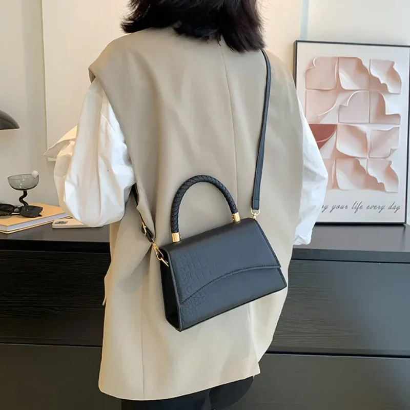 Solid Pu Leather Shoulder Bag Fashion Designer Handbags Top Handle Bags for Women Casual Crossbody Bags Luxury Bag