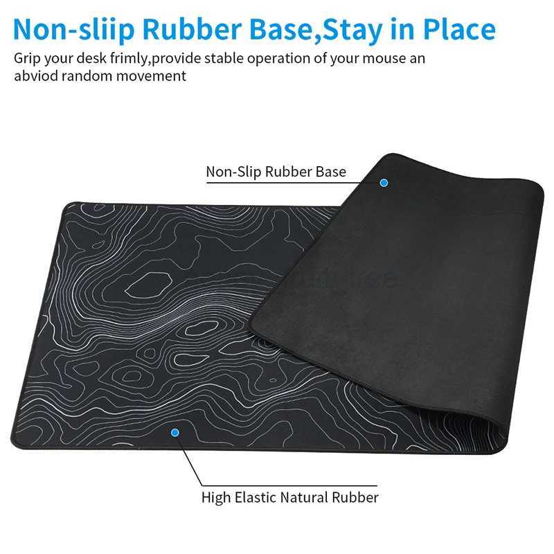 Large Mouse Pad Mouse Mat Desk Mat Keyboard Pad Computer Desk Pad Non-Slip Rubber Stitched Edge Gaming Mousepad for CS LOL DotaM240802