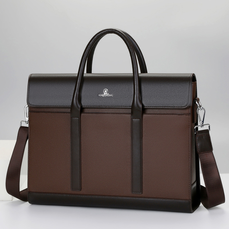 Luxury Genuine Leather Men's Briefcase Large Capacity Handbag High Capacity Shoulder Messenger Bag Business Laptop Bag For Male
