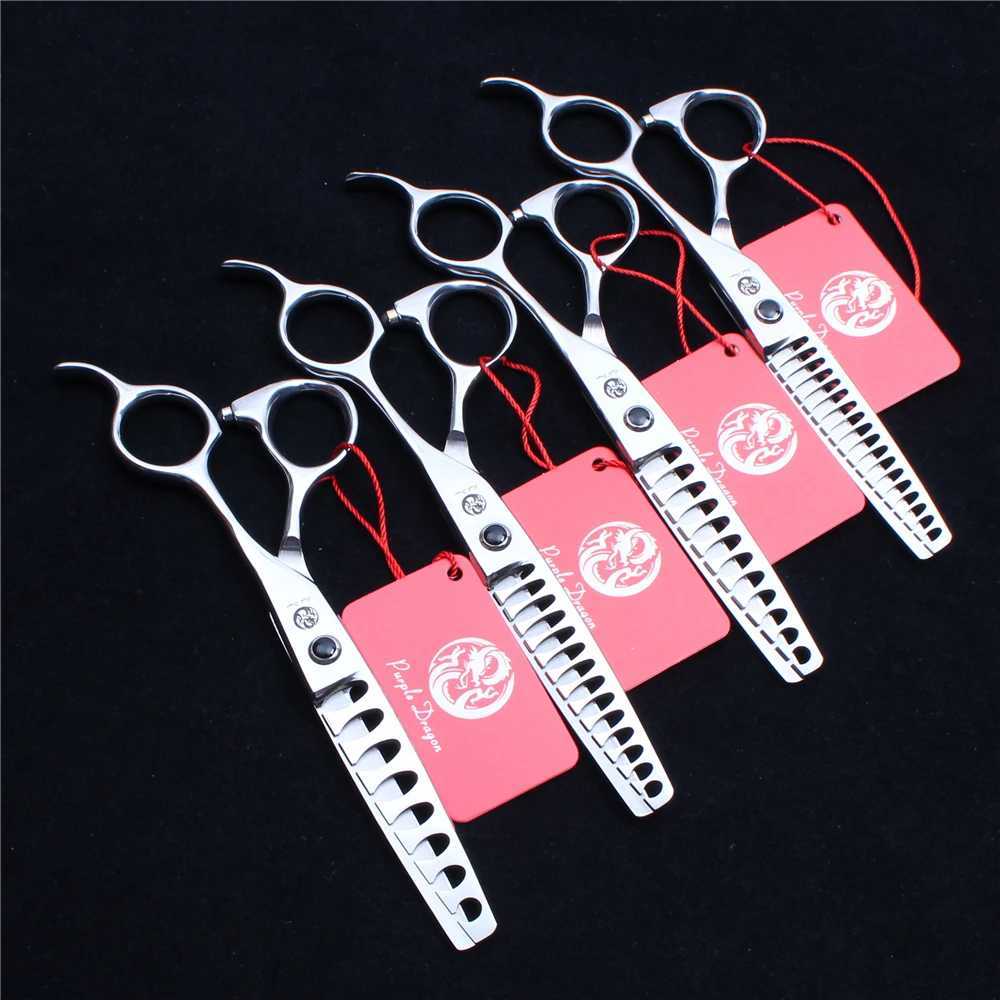 New Arrival 6 16cm Purple Dragon 8/12/14/18 Teeth 440C Z2004 Hair Removal Products Thin Cutting Professional Scissor Styling Tool Z241213