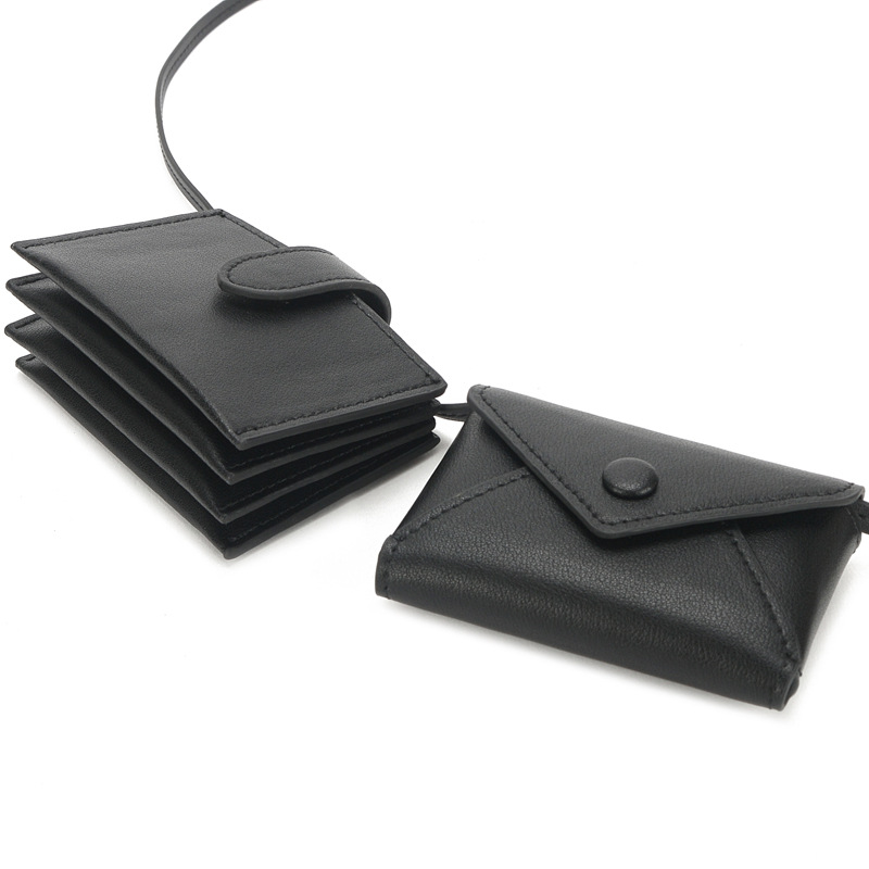 New Mini Coin Purse Leather Envelope Armpit Retro Belt Genuine Pickup Bag